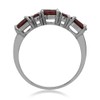 1.8ct. 3-Stone Natural Garnet White Gold Plated 925 Sterling Silver