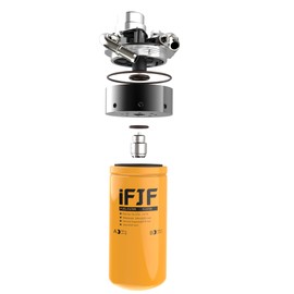 iFJF 1R-0750 Fuel Filter Replacement for Duramax 6.6L 2001-2016 Chevy Silverado/GMC Sierra 2500HD 3500HD Caterpillar D4E D6HLGP Secondary 3114 Engine Replaces BF7633 P551313