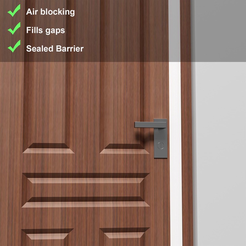 Elvone T-Shaped Door Draft Stopper, 1.37 in x 10 Ft