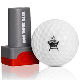 Golf Ball Stamp, Golf Ball Stamper, Reusable Self-Inking Golf Ball Stamp Marker to Identify Golf Balls, Golf Gift Golf Accessories for Men and Women Golfers (BBQ)