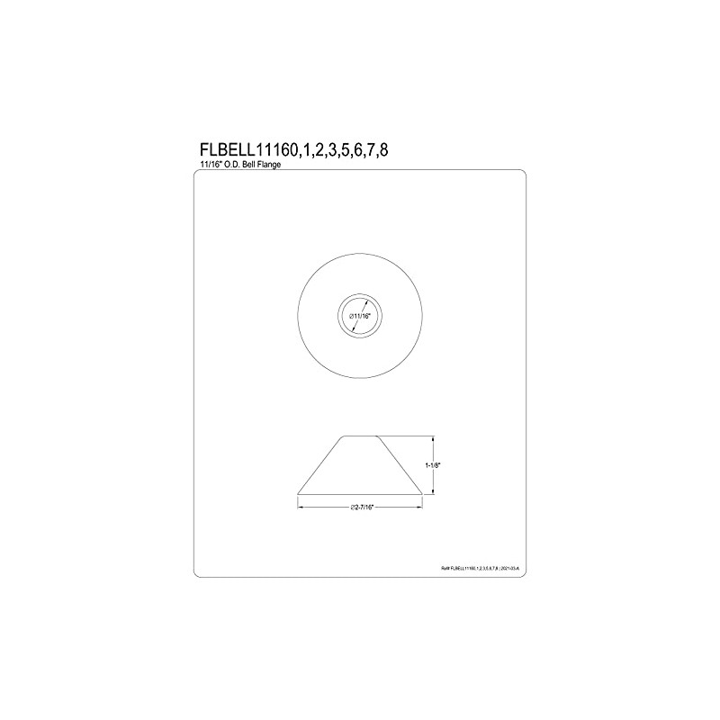 Kingston Brass FLBELL11167 Made to Match 11/16-Inch OD Comp Bell