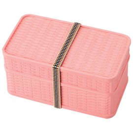 竹中 Rat Bento Box Lunch Box 2 Tier Pink (Upper) 180ml, (Lower) 360ml T – 76508