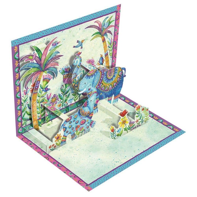 Lang, Electric Elephants Pop-Up Note Cards