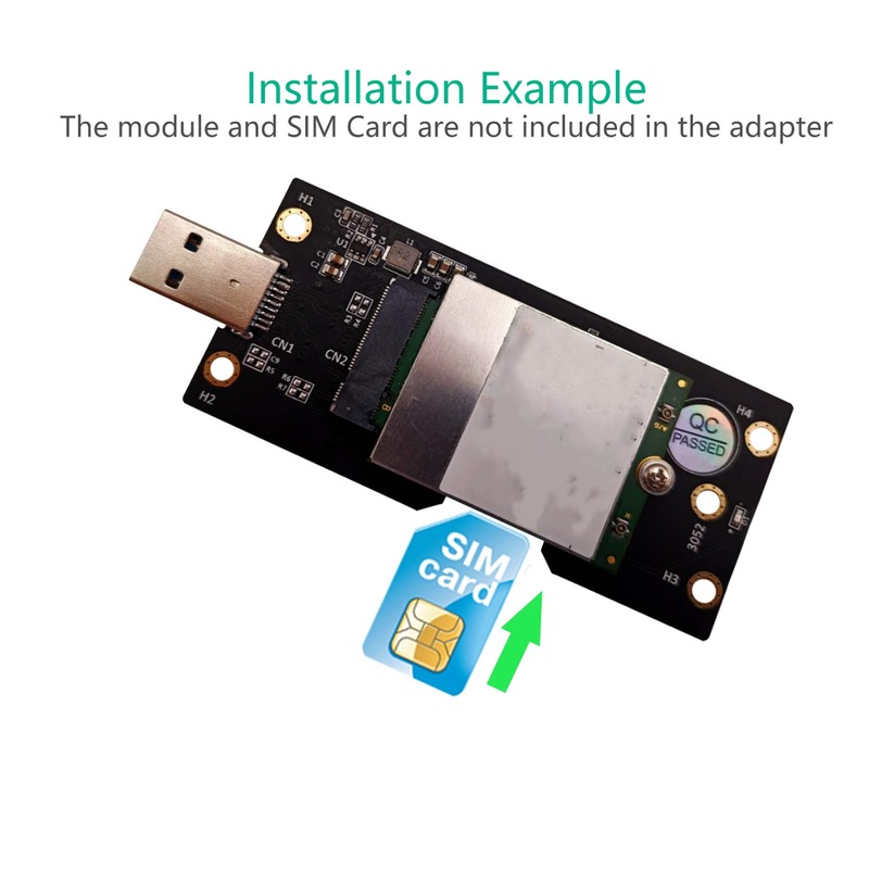 M.2 to USB 3.0 Adapter Riser Card with SIM Card