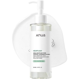 ANUA Heartleaf Pore Cleansing Oil MILD, Sensitive Skin Face Wash, Oil Cleanser for Face, Makeup Blackhead Remover, Korean Skin Care, Non-Comedogenic, Fragrance Free, 6.76 fl oz (Pack of 2)