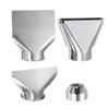 sourcing map 4Pcs Heat Gun Nozzles Kit Stainless Steel Heat