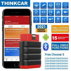 THINKCAR 100% Original New Ford F2500 OBD2 Diagnostic Bluetooth Dongle Smartphone APP Car Fault Scanner Kit