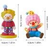Mini estatua de payaso adorable – 2 piezas de plástico