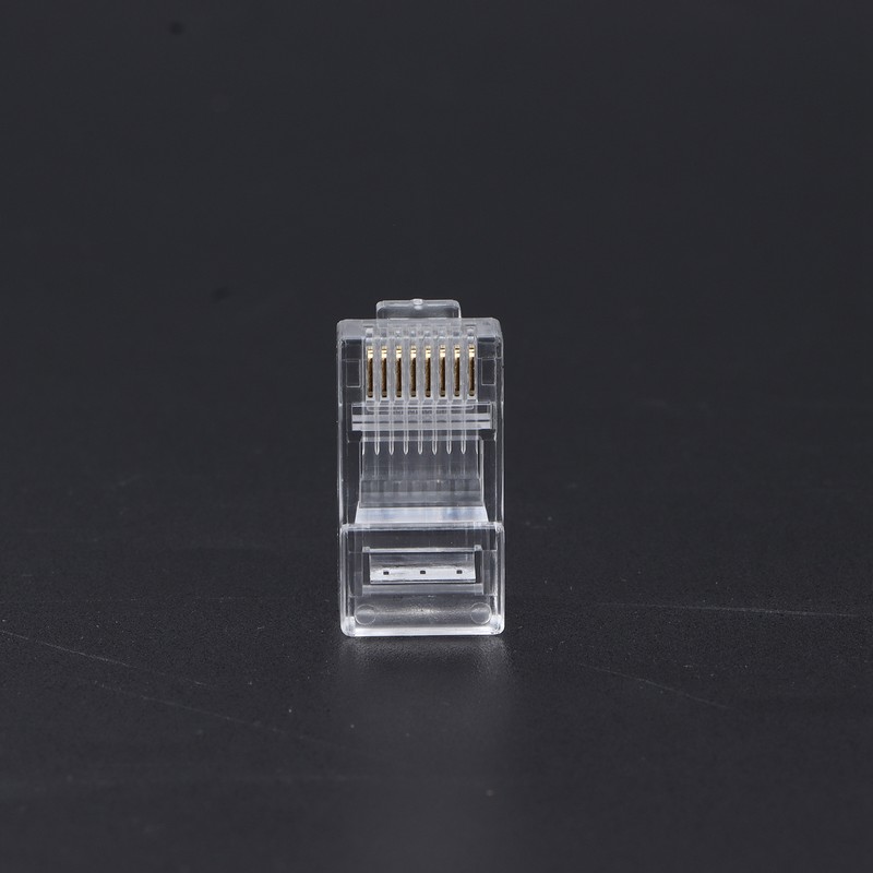 100Pcs Network Crystal Heads Gold Plated Strong Toughness Cable Connectors