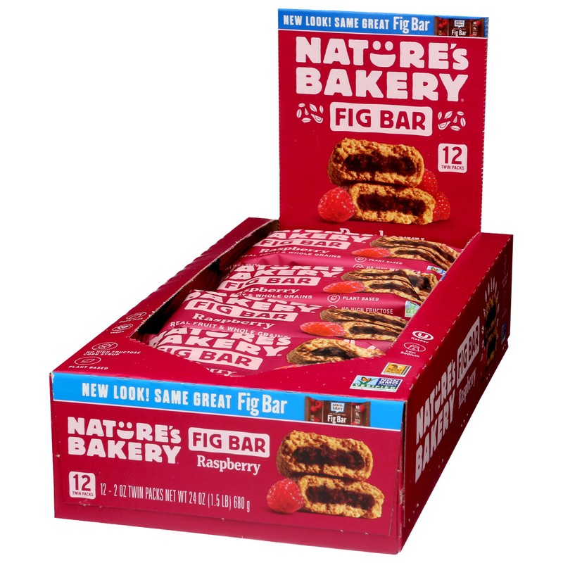 Nature's Bakery Raspberry Whole Wheat Fig Bar, Vegan, Non GMO,