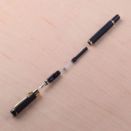 SMOOTHERPRO Fountain Pen Extra Fine Nib with Deluxe Dragon Clip Matt Textured Barrel Converter Included for EDC and Business Box Set Gold(SFE223)
