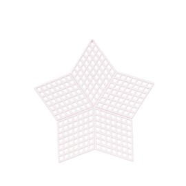 Vaessen Creative Plastic Canvas, Star-Shaped, 7 Count, Flexible Mesh Sheets for Crafts, Embroidery and Cross Stitch, 10 Pieces, ø8cm or 3.1", Transparent