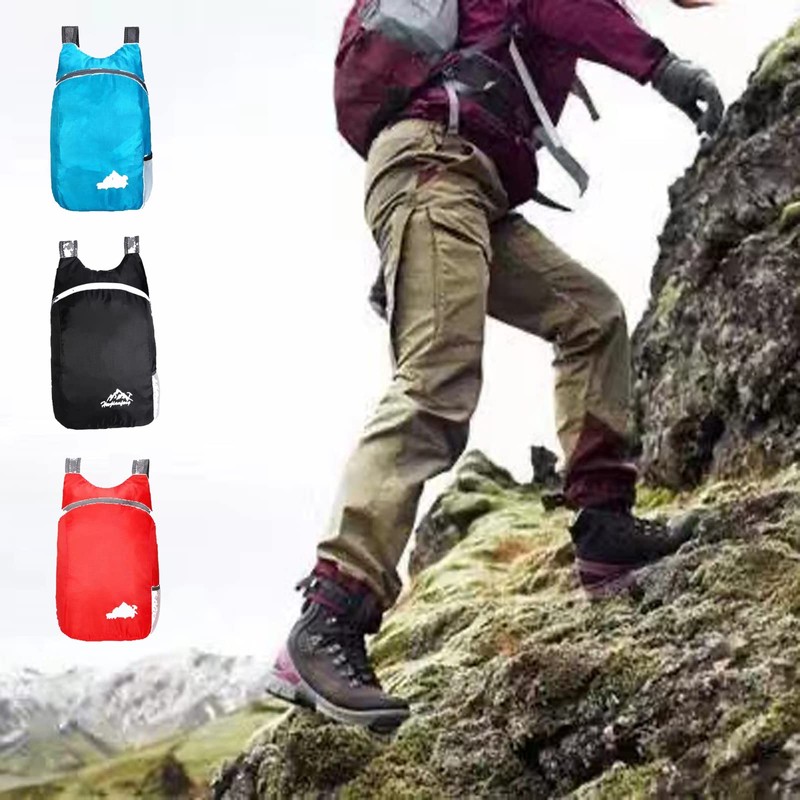 Lubrati Camping Backpack, Waterproof Backpack Lightweight Portable Foldable Backpack Folding