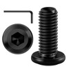Mywish M8 x 20mm 50Pcs Flat Head Hex Socket Cap