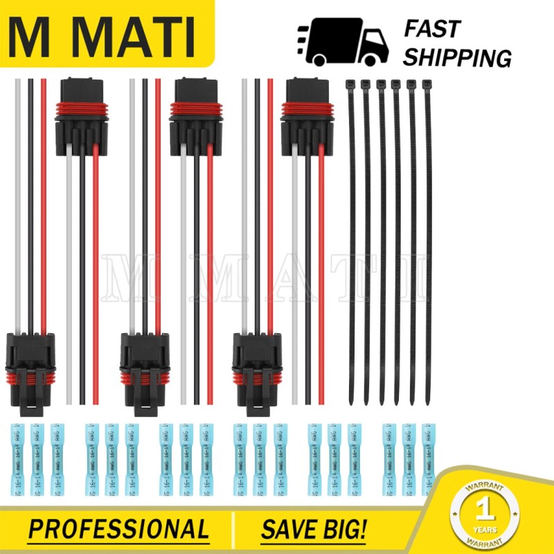 M MATI 6 Pulse Bar Power Plug Pigtail Connector For