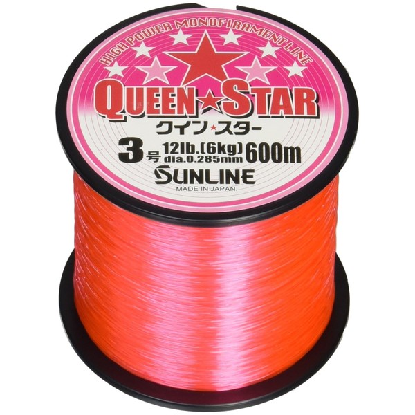 SUNLINE Queen Star Nylon Line, 656.2 yd (600 m), No. 3, Pink