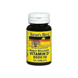 Nature's Blend Vitamin D3 2000IU Dietary Supplement Super Strength 100ct 6 Pack