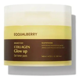 Eqqualberry Collagen Glow Up Gel Toner Pads 60 Pads