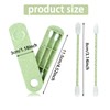 GWAWG 4 PCS Reusable Cotton Buds Reusable Swab Double-Ended Spiral