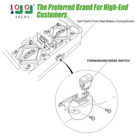 10L0L Forward Reverse Switch for Club Car DS and Precedent 1996-up 48V Electric Golf Cart PowerDrive Plus, FWD REV Rocker Switch Replaces OEM# 101856001 101856002
