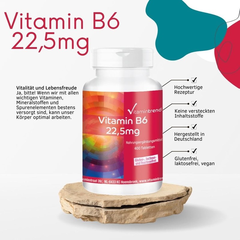 Vitamin B6 22.5 mg – Vegan – Bulk Pack –