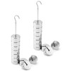 QWORK Lab Slotted Mass Set, 2 Set of Chromium-Plated Metal