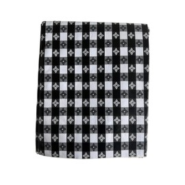 Blue Hill, Black, 52"x90", Classic Tavern Check, Flannel Backed, Vinyl Tablecloth Made in The U.S.A