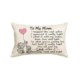 Artoid Mode Mum Gifts From Daughter Son Mom Mother Mama Cushion Cover, 30x50 cm Decorative Mother's Day Birthday Throw Pillow Cover Case Decor