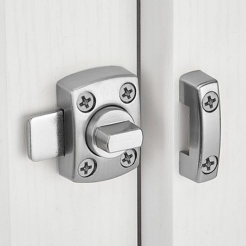 Queerelele Door Bolt Latch, Pack of 2 Rotating Bolt Lock,