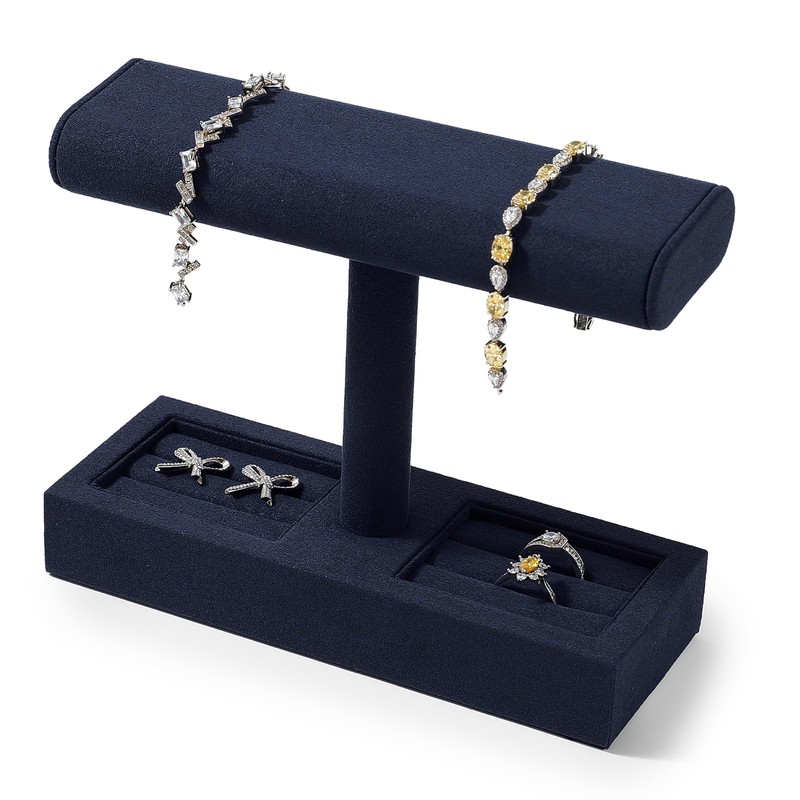 Papten J00403 Watch Stand, For 2 Pieces, Microfiber, Luxury, Stylish,