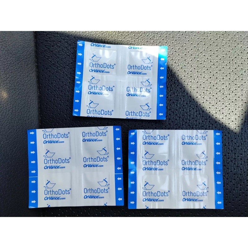 OrthoDots CLEAR 12 Count Moisture Activated, Silicone Wax Alternative For