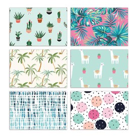 Better Office Products 100-Pack All Occasion Greeting Cards, Assorted Blank Note Cards, 4 x 6 inch, 6 Cute & Fun Mixed Designs, Blank Inside, with Envelopes, 100 Pack