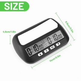 Mkitnvy Professional Chess Clock, Digital Multifunctional Display, Chess Timer, with Bonus & Delay Count Down Alarm, Chess Clocks Electronic Board Game for Home & Tournaments
