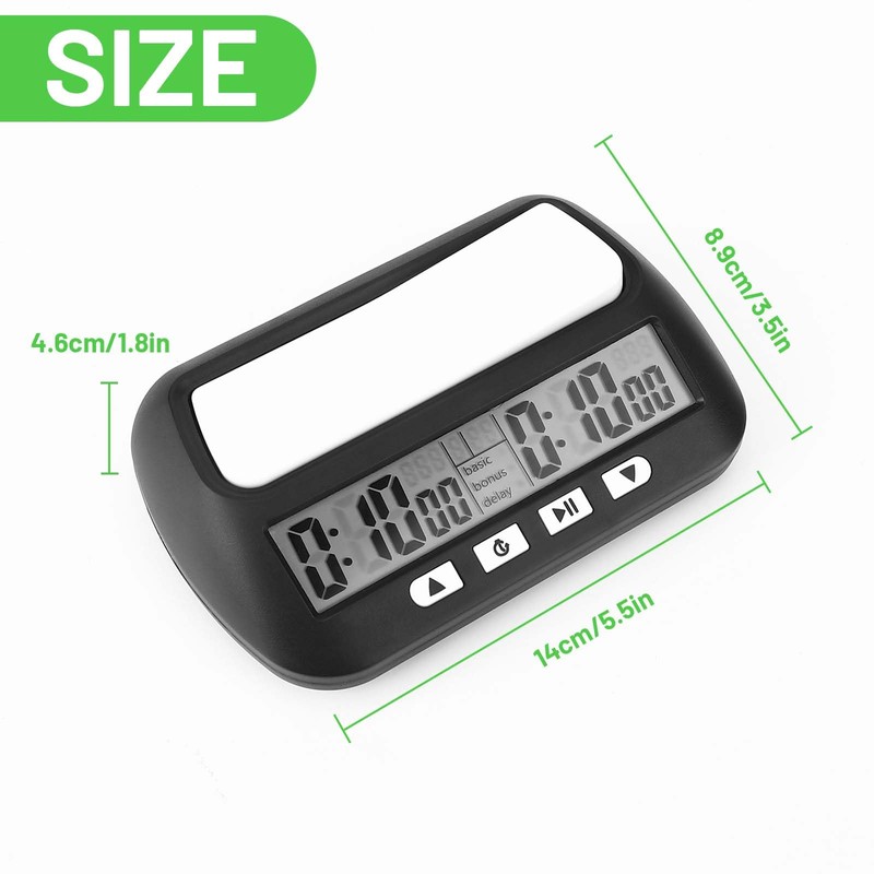 Mkitnvy Professional Chess Clock, Digital Multifunctional Display, Chess Timer, with