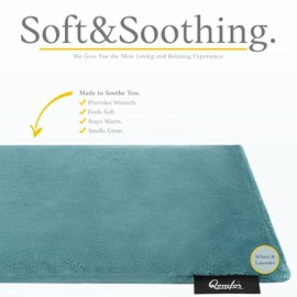 Qomfor Microwave Heating Pad - Large Microwavable Wheat Bag Heat Pack for Neck and Shoulders, Pain Relief, Back Pain, Arthritis, Period Cramps - Reusable Lavender Heating Pad (Green Blue)