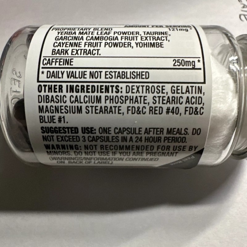 BLACK JAX by Stacker ENERGY PILLS 5 BOTTLES X 20CT