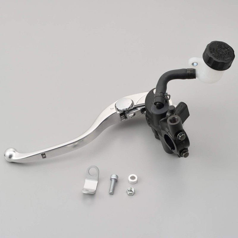 デイトナ(Daytona) NISSIN(ニッシン) バイク用 ラジアル クラッチマスターシリンダー 縦型 φ19 (横型 19mm相当) ブラックボディ/バフクリアーレバー