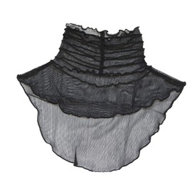 TOENCOUNTER KTB-3090 100% Silk Skin Care Neck Scarf, Neck Cover, Sun Protection, UV Protection, Neck Warmer, Tulle Net, Black