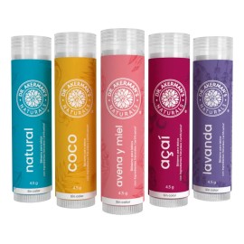 5 Pack Bálsamo Labial Dr. Akerman's Frutas 4.5g Natural