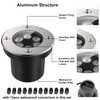 JESLED Outdoor Landscape Lights, 6W LED In Ground Well Lights,