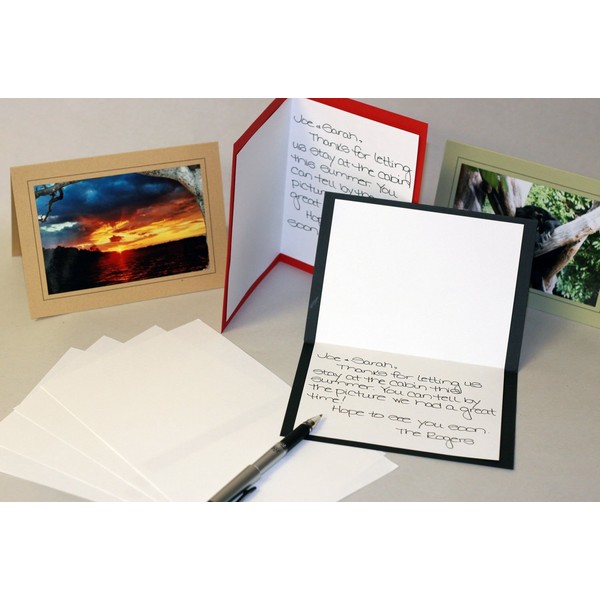 Photographer's Edge, Peel & Stick Stationery, Self Adhesive, Pre-scored, pack of 100, For 5" x 7" Cards