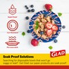 Glad Round Disposable Paper Bowls, Navy Holiday Candy Cane Design