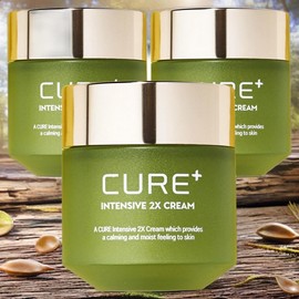 Kim Jeong-moon Aloe Skin Nutrition Facial Cream Skin Protection Cure Intensive 2X Cream 3pcs 50g / 김정문알로에 피부영양공급 페이셜크림 피부보호 큐어 인텐시브 2X 크림 3개 50g