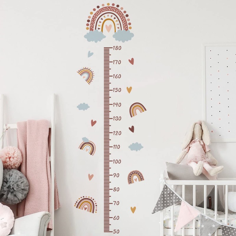 Mestiker Height Meter, Wall Sticker, Children's Height, Wall, Anime, Rainbow,
