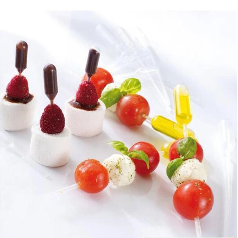 Rimandy 100 Pcs Mini Clear 4ml Plastic Transfer Pipettes Food