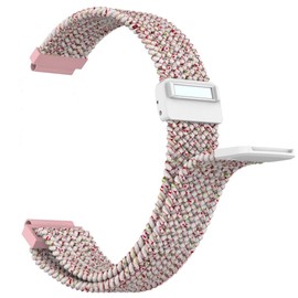 C2D JOY Braided Nylon band Compatible with vivofit 4 Activity Tracker Replacement Watchband with Metal Case-Pink