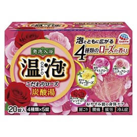 Onpo Foaming Bath Rose Carbonated Bath, 4 Types, 20 Pieces, 800g, 1 Piece / 온포 발포입욕 로즈 탄산탕 4종 20개입, 800g, 1개