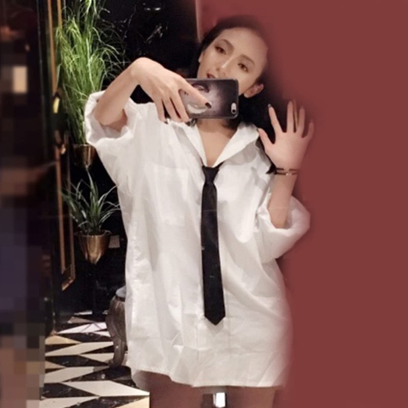 LUJIYY Women Skinny Scarf Long Necktie JK Uniform Tie Skinny