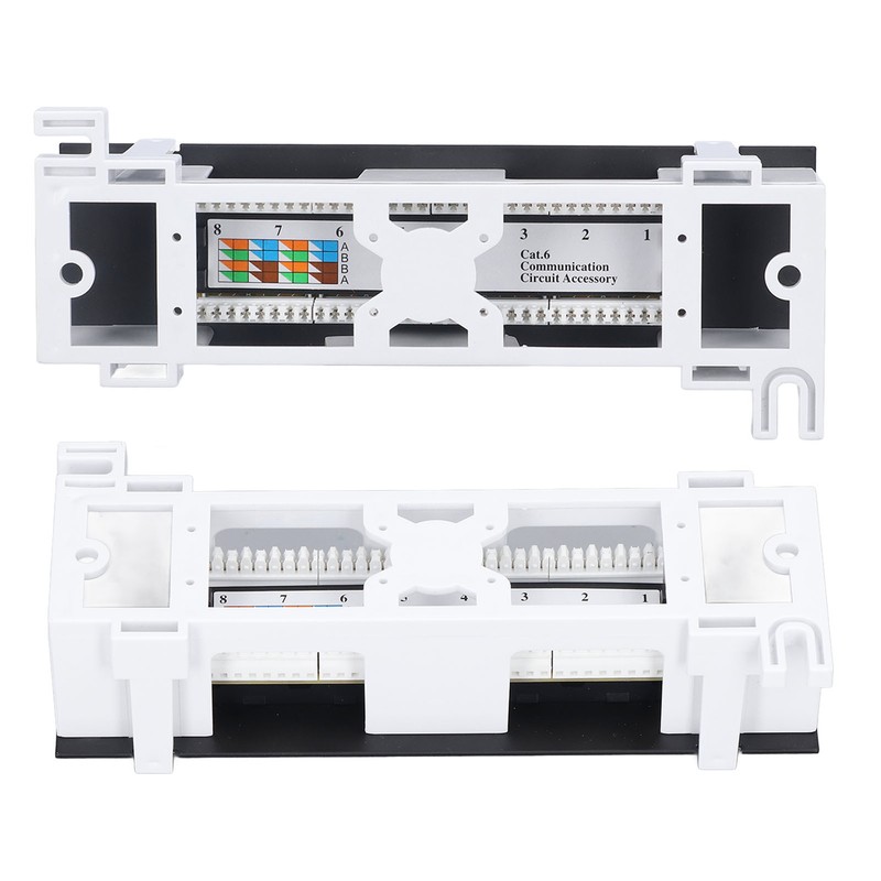 Patch Panel 8 Ports CAT6 Network Cable Rackmount 568A/B RJ45