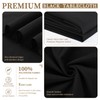 Showgeous 2 Pack Black Polyester Tablecloth for 8ft Rectangle Tables